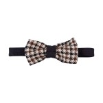 Children’s elegant brown houndstooth bow tie