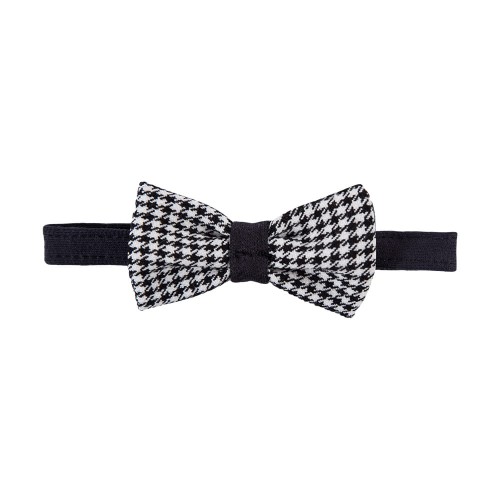 Children’s elegant black and white houndstooth bow tie
