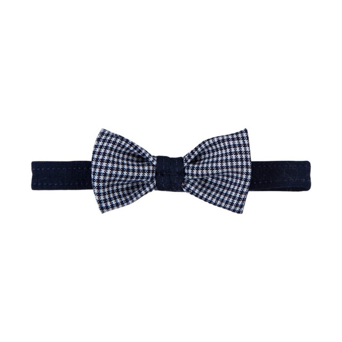 Elegante Kinderfliege in Marine-Hahnentritt