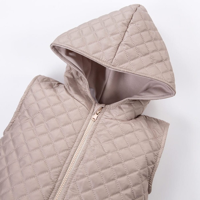 Gesteppte Kinderweste beige