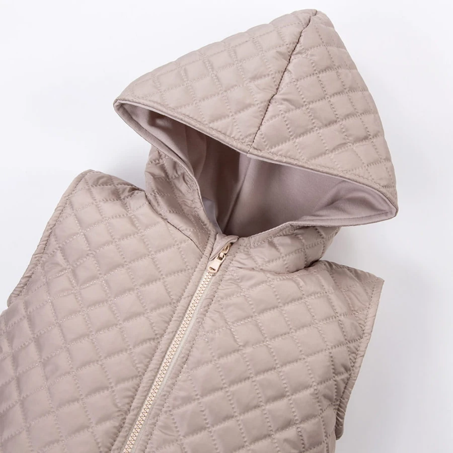 Gesteppte Kinderweste beige
