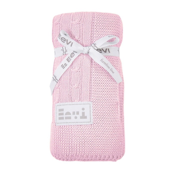 Bambusdecke mit Zopfmuster EEVI hellrosa