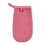 Raspberry waffle cotton washcloth