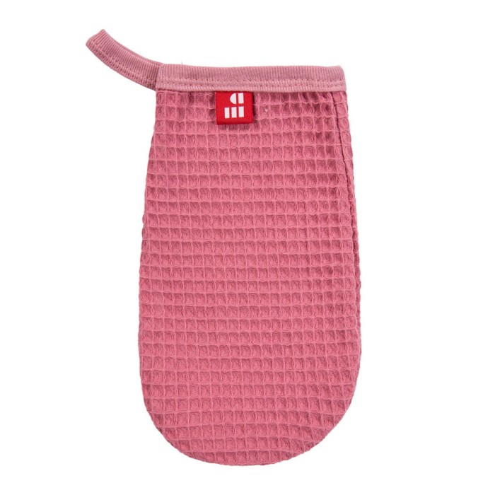 Waschlappen aus Waffel-Baumwolle Himbeer