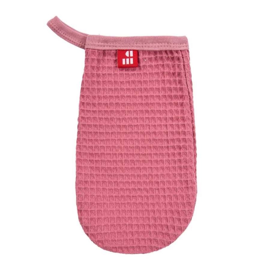 Waschlappen aus Waffel-Baumwolle Himbeer