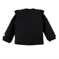 Children's black sweatshirt with ruffle