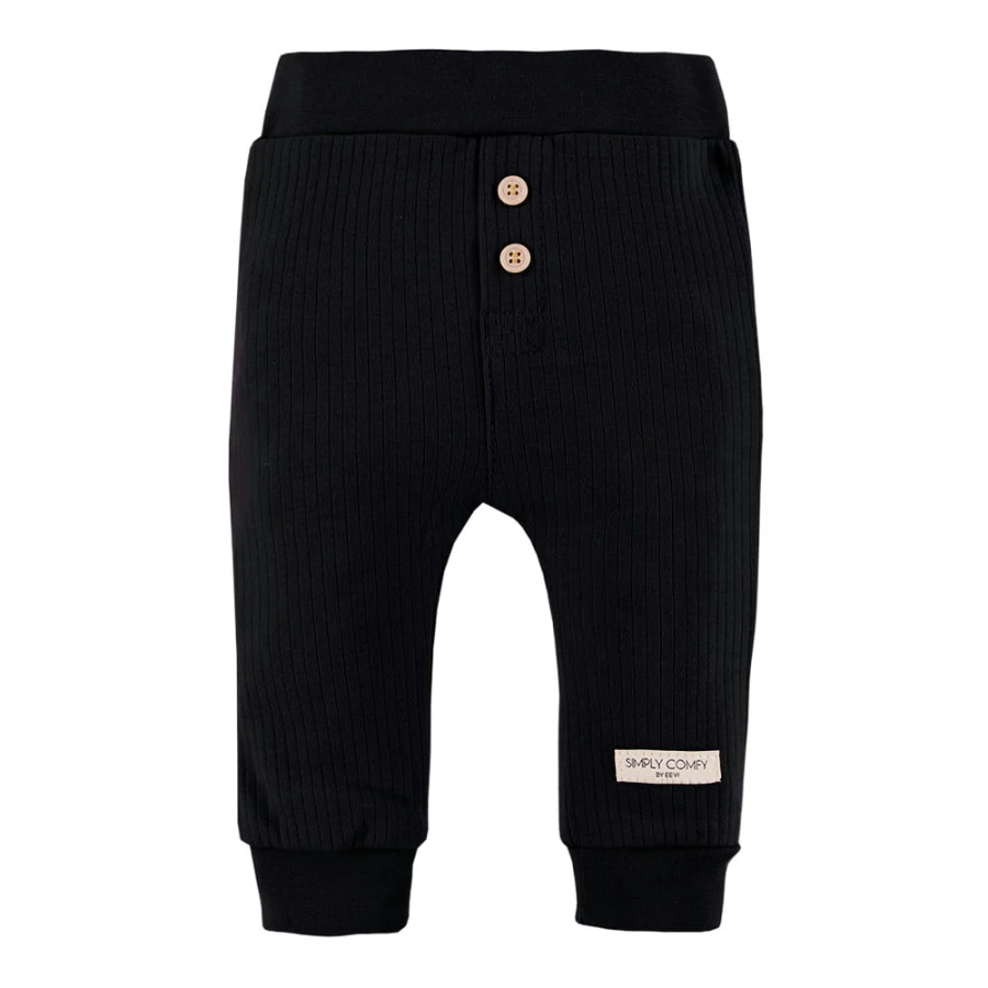 Schwarze Leggings mit Knöpfen