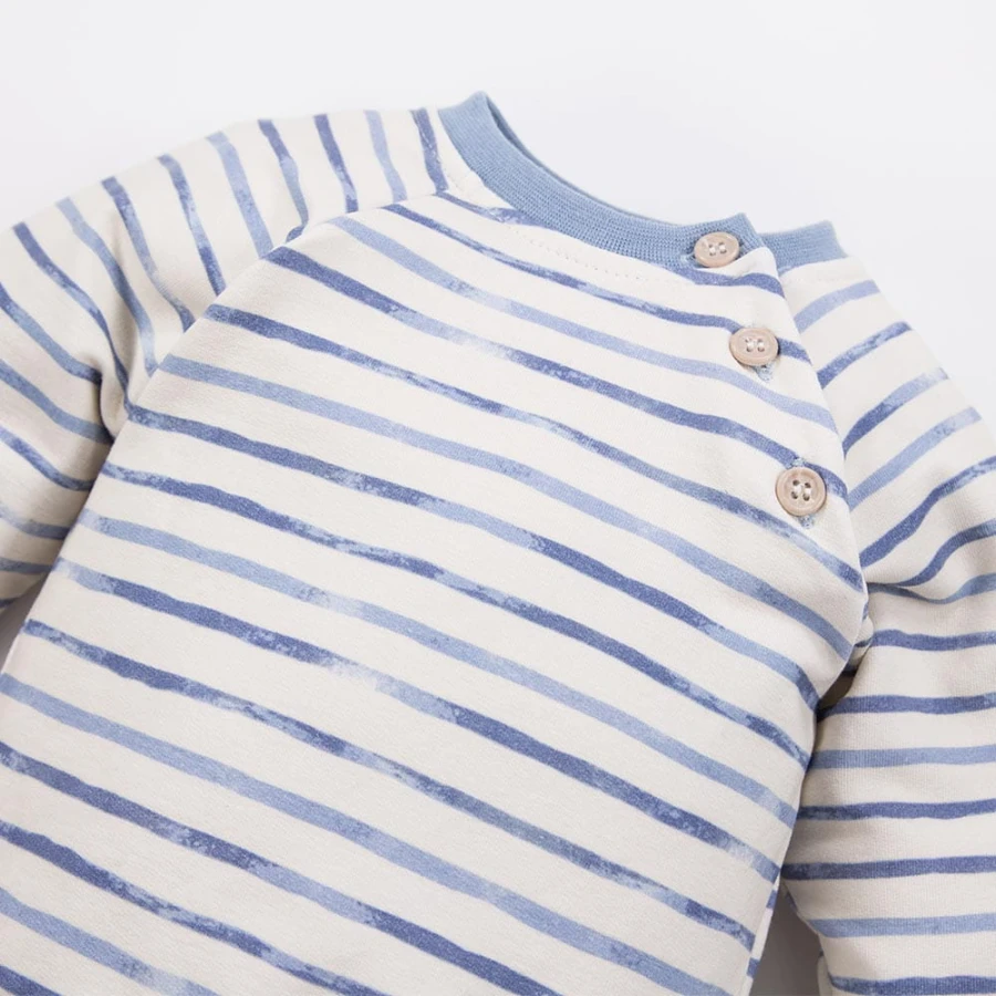 Jungen-Set blau gestreift
