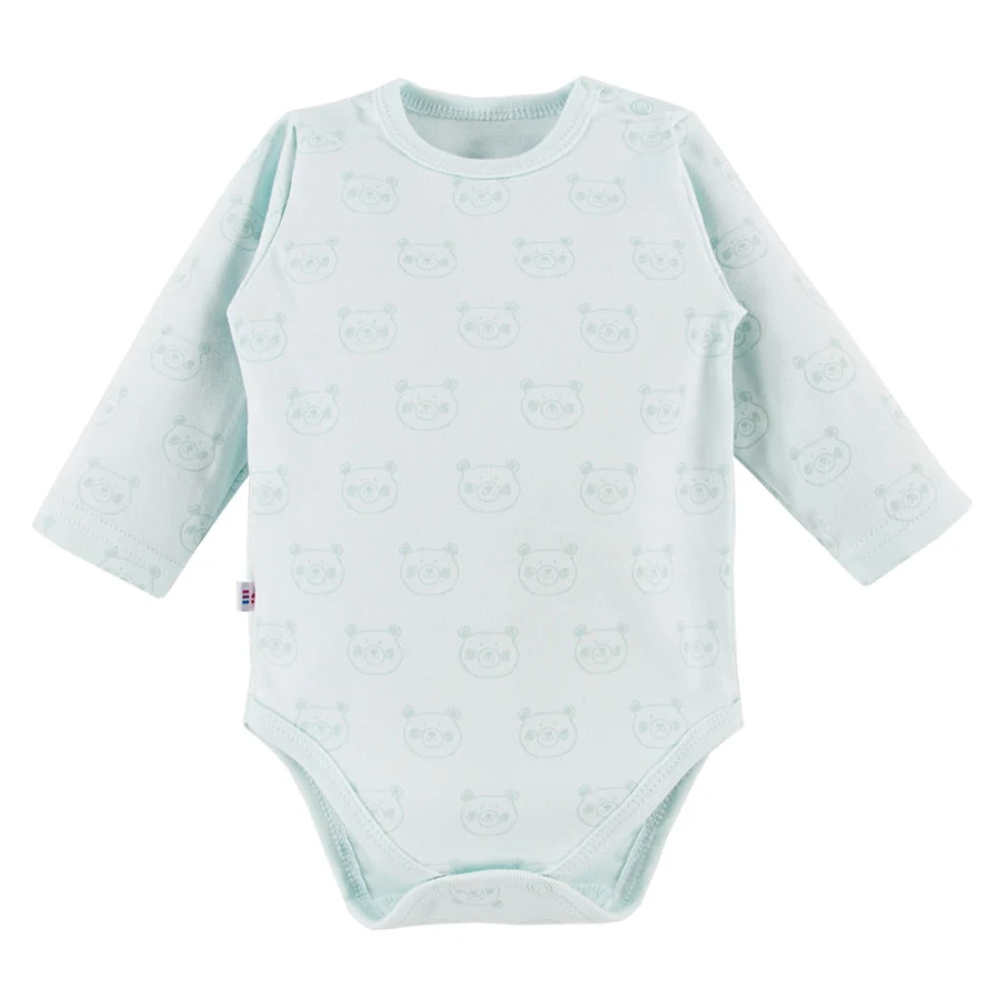 2er-Pack Babybodys blau und mint mit Bären
