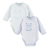 2er-Pack Wickelbodys mit Bär blau und mint