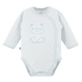 2-pack baby wrap bodysuits with bear blue and mint