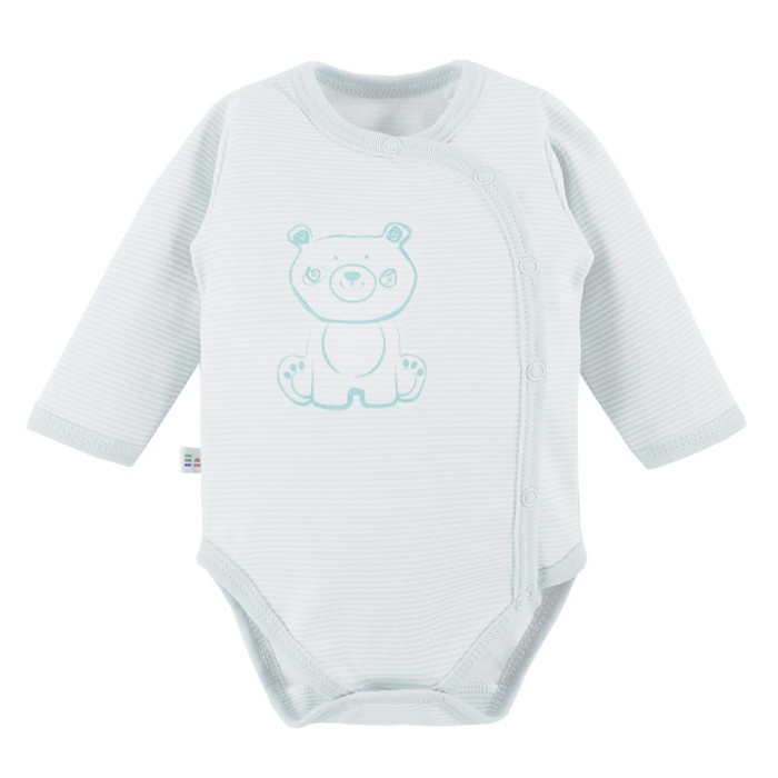 2er-Pack Wickelbodys mit Bär blau und mint
