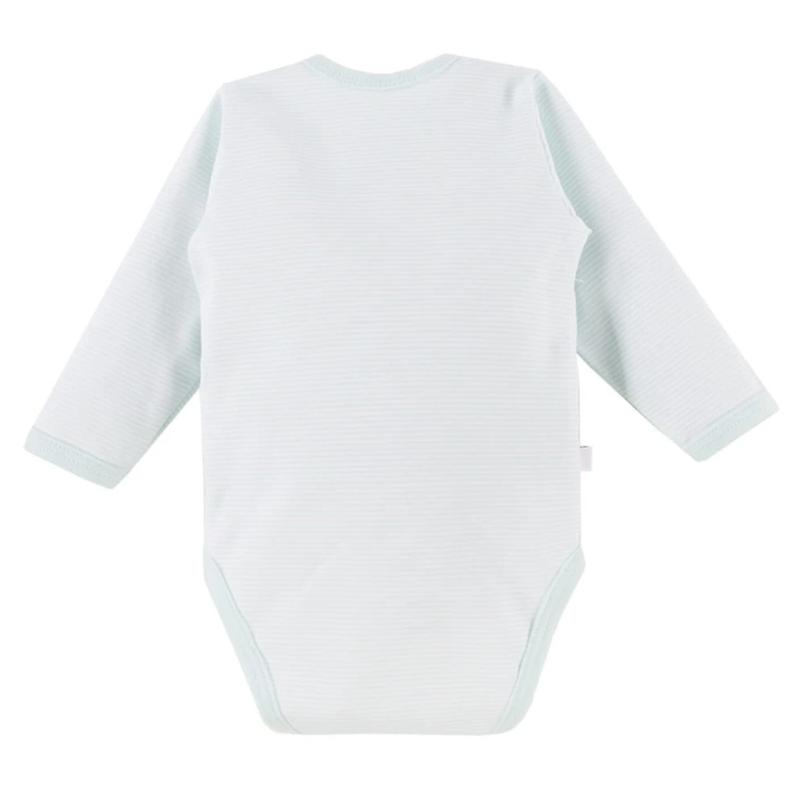2er-Pack Wickelbodys mit Bär blau und mint