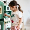 Mädchen T-Shirt ecru mit Kirschdruck