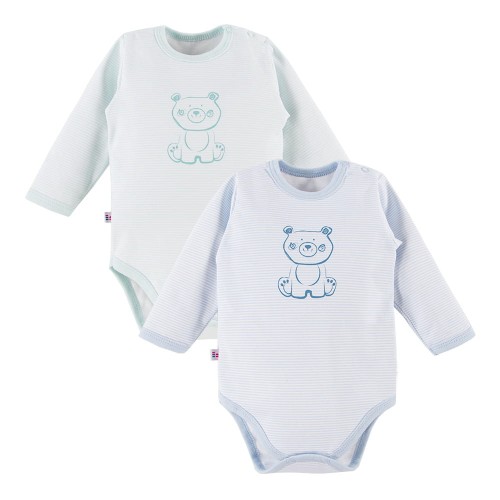 2-pack baby bodysuits with teddy bear