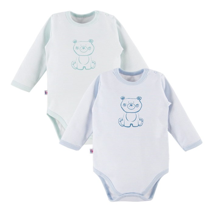2er-Pack Babybodys mit Bärenmotiv