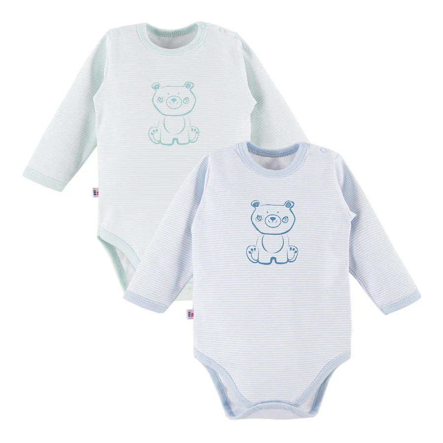 2er-Pack Babybodys mit Bärenmotiv