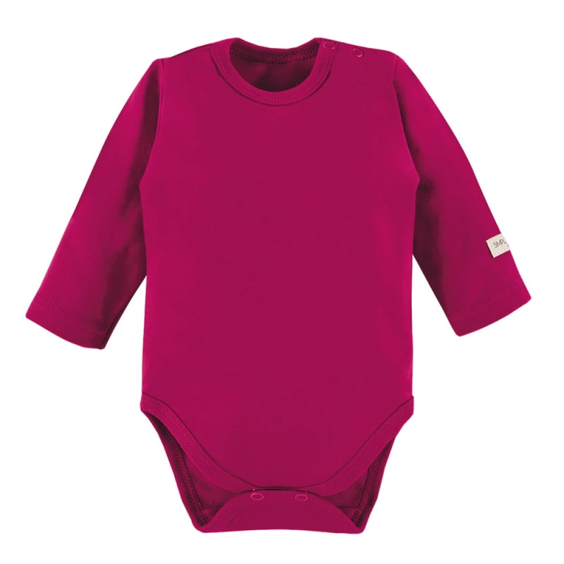 Baby bodysuit plain burgundy