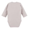 Baby Wickelbody mit Druckknöpfen, einfarbig beige