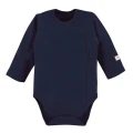 Babybody Uni Marineblau, durchgehend geknöpft