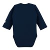Babybody Uni Marineblau, durchgehend geknöpft