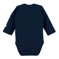 Babybody Uni Marineblau, durchgehend geknöpft