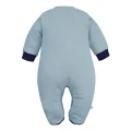 Babystrampler Blau mit Bärenstickerei