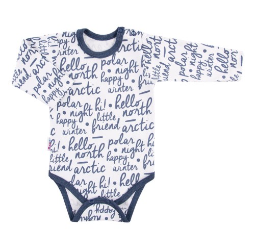 Bodysuit long sleeve SNOW white/navy