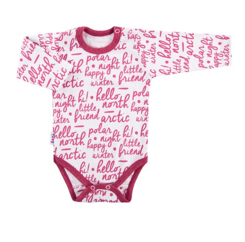 Bodysuits long sleeve SNOW white/burgundy