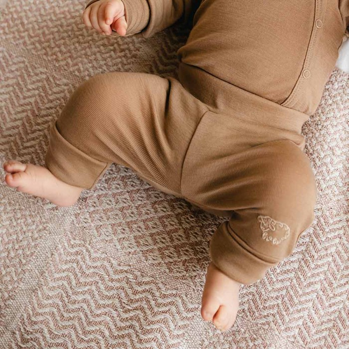 Karamellfarbene Merino Leggings
