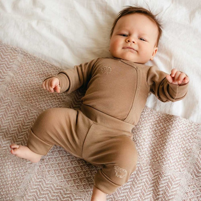 Karamellfarbene Merino Leggings