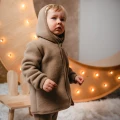 Caramel merino kids jacket growing with your child