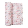 Weißes Musselin Pucktuch mit Einhörnern 120x120