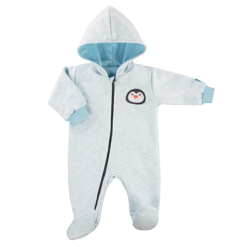 Strampler mit Kapuze SNOW türkis