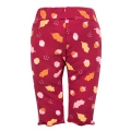 Girls set body-tunic and leggings burgundy with leaves and acorns
