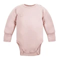 Pink wrap bodysuit made of merino wool