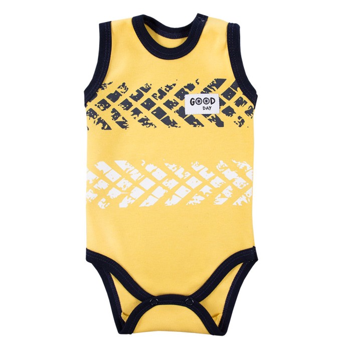 Jungen-Set gelber ärmelloser Body und Shorts