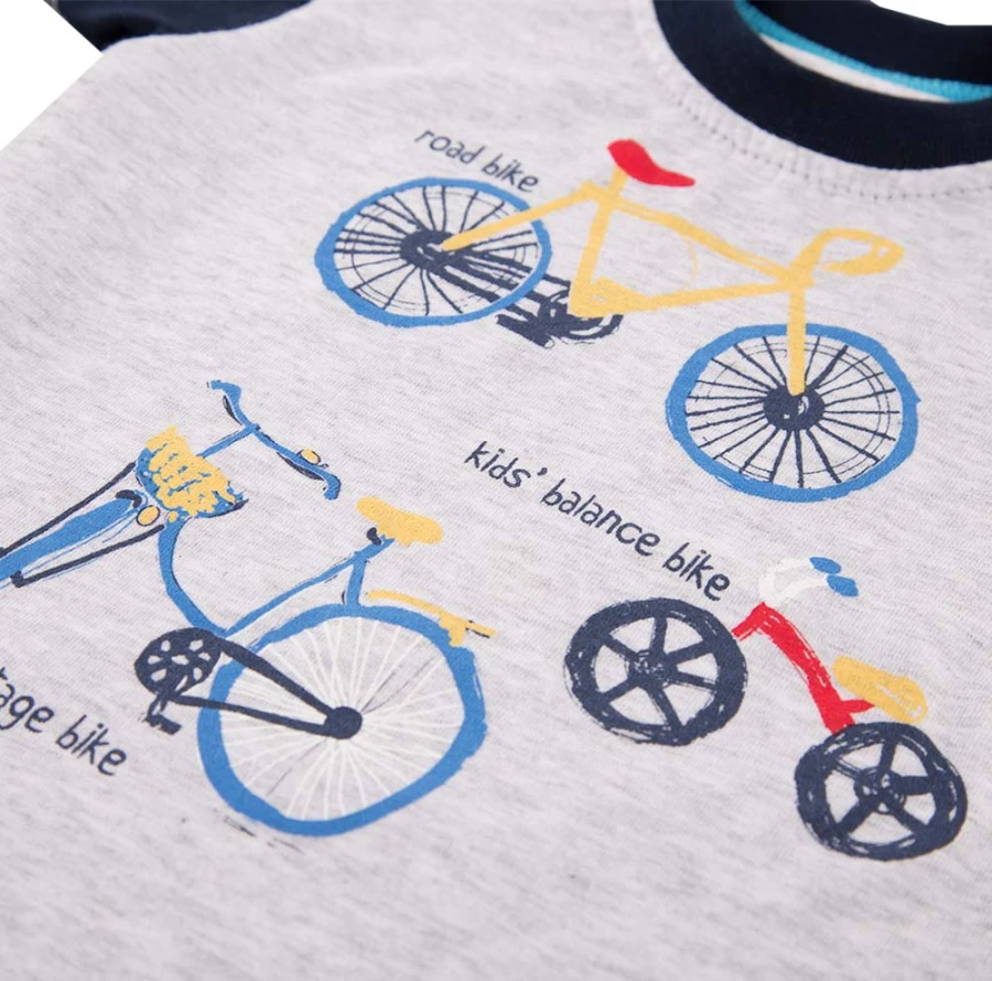 Jungen-Set T-Shirt mit Fahrradmuster und Shorts