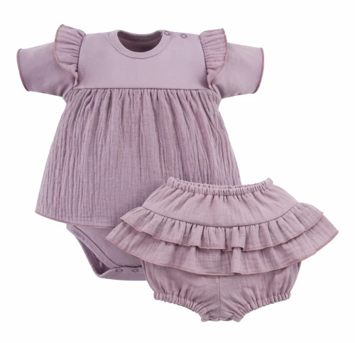 Botanic Set Bodykleid und Bloomers lila