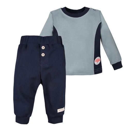 Jungen-Set blaue Sweatshirt und dunkelblaue Hose