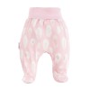Bambus Baby Set Body und Hose rosa mit Federn