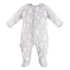 Bambus Baby Set Schlafanzug Body und Hose grau mit Federn