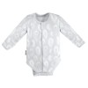 Baby-Set Schlafanzug, Strampler, Body, Mütze und Hose grau mit Federn