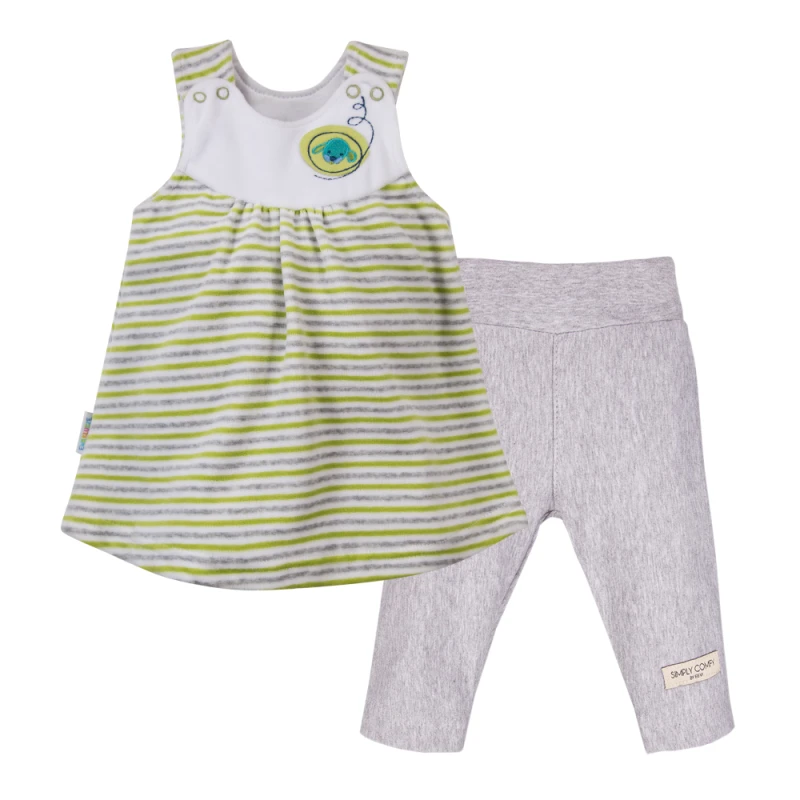 Set grüne Tunika und graue Leggings