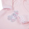 Babyset mit Body, Strampler und Fußhose in Rosa