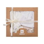 Babyset mit Body, Strampler und Fußhose in Ecru