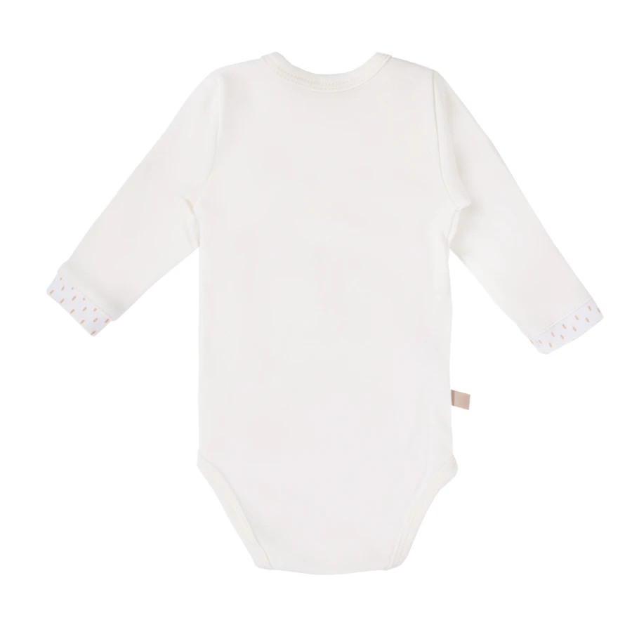 Babyset mit Body, Strampler und Fußhose in Ecru