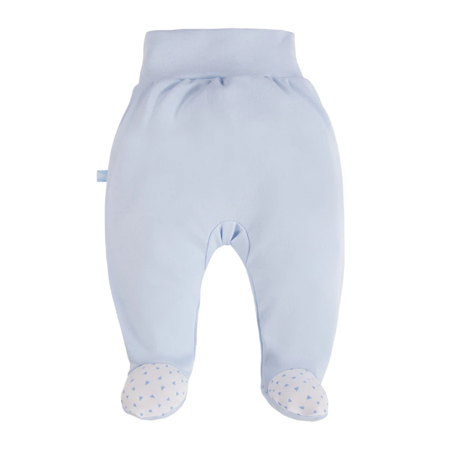 Babyset mit Body, Strampler und Fußhose in Blau
