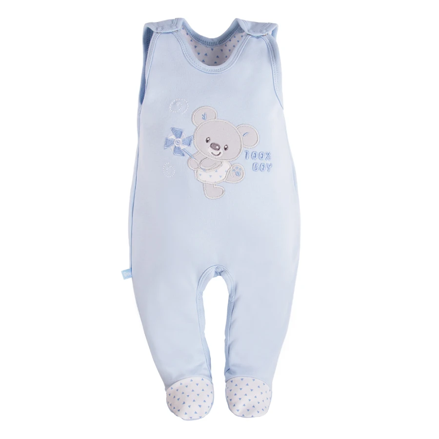 Babyset Body, Strampler und Jäckchen in Blau