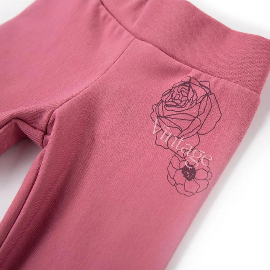 Mädchenset mit Tunika mit Tüllrüsche und rosa Leggings